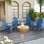 Navy Blue Adirondack Chairs Set of 2