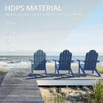 Navy Blue Adirondack Chairs Set of 2