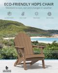 LUE BONA Folding Adirondack Chair Set of 4