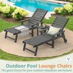 Adjustable Outdoor Lounge Chair Set of 2