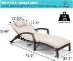 Set of 2 Adjustable Outdoor Lounge Chairs