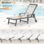 LUE BONA Outdoor Chaise Lounge Chair Set of 2