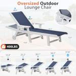 2-Pack Adjustable Outdoor Chaise Lounge Chairs