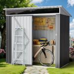 Shintenchi 6x4 FT Waterproof Outdoor Storage Shed