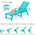 3-Piece Adjustable Chaise Lounge Set with Table