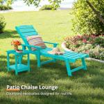 3-Piece Adjustable Chaise Lounge Set with Table
