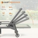 LUE BONA Outdoor Chaise Lounge Chair Set of 2