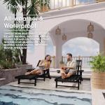 Oversized Outdoor Chaise Lounge Chair Set of 2