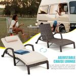 Set of 2 Adjustable Outdoor Lounge Chairs