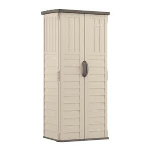 Suncast Vertical Outdoor Storage Shed - Vanilla