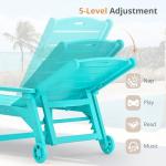 Adjustable Outdoor Chaise Lounge Chairs Set of 2