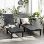 Set of 2 Adjustable Outdoor Lounge Chairs