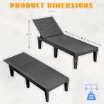 Set of 2 Adjustable Outdoor Lounge Chairs