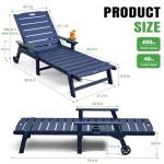 Adjustable Outdoor Lounge Chair Set with Cup Holder