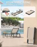 Oasbira Foldable Aluminum Lounge Chairs Set of 2