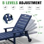Adjustable Outdoor Lounge Chair Set with Cup Holder
