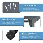 2 PCS Adjustable Reclining Lawn Chairs with Wheels