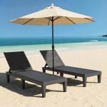 Set of 2 Adjustable Outdoor Lounge Chairs