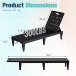 2-Pack Adjustable Outdoor Chaise Lounge Chairs