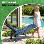 Adjustable Outdoor Lounge Chair Set with Cup Holder