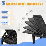 Set of 2 Adjustable Outdoor Lounge Chairs