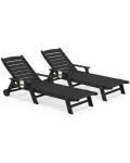 Adjustable Patio Chaise Lounge Chairs with Wheels
