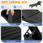 Set of 2 Adjustable Outdoor Lounge Chairs