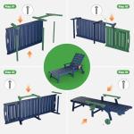 Adjustable Outdoor Lounge Chair Set with Cup Holder