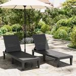 Set of 2 Adjustable Outdoor Lounge Chairs