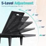 2-Pack Adjustable Outdoor Chaise Lounge Chairs