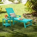 LUE BONA Adjustable Outdoor Lounge Chair and Table