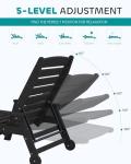 Adjustable Patio Chaise Lounge Chairs with Wheels