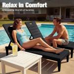 2-Pack Adjustable Outdoor Chaise Lounge Chairs