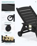 Adjustable Patio Chaise Lounge Chairs with Wheels