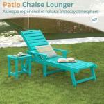 LUE BONA Adjustable Outdoor Lounge Chair and Table