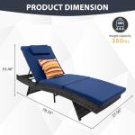 Rattan Outdoor Lounge Chairs Set of 2