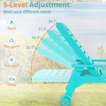 LUE BONA Adjustable Outdoor Lounge Chair and Table