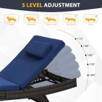 Rattan Outdoor Lounge Chairs Set of 2