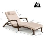 Outdoor Wicker Lounge Chairs Set of 2