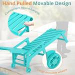 LUE BONA Adjustable Outdoor Lounge Chair and Table