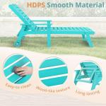 LUE BONA Adjustable Outdoor Lounge Chair and Table