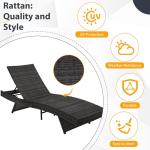 Rattan Outdoor Lounge Chairs Set of 2