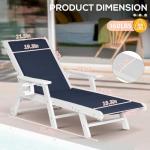 Adjustable Outdoor Lounge Chair Set with Wheels
