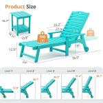 LUE BONA Adjustable Outdoor Lounge Chair and Table