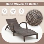 Outdoor Wicker Lounge Chairs Set of 2