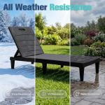 2-Pack Adjustable Outdoor Chaise Lounge Chairs