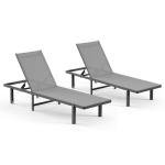 Aluminum Outdoor Lounge Chairs Set of 2