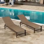 Adjustable Outdoor Lounge Chair Set of 2