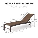 Adjustable Outdoor Lounge Chair Set of 2