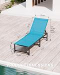 Adjustable Outdoor Lounge Chair Set of 2